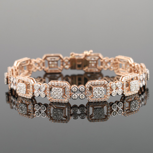 18kt rose gold trending diamond bracelet
