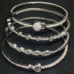 925 Sterling silver bracelet kada ladies