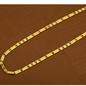 Mens 916 Simple Nawabi Gold Plain CHAIN-MNC04