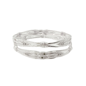 Simply with Stones 925 Silver Bangles