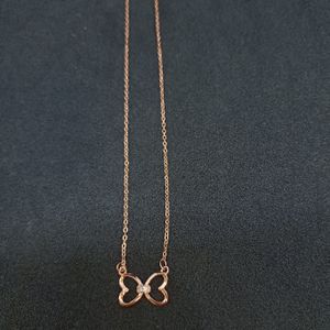 2 heart shape pendant chain