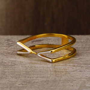 Ladies 22K Gold Fancy Band Ring -LPR127