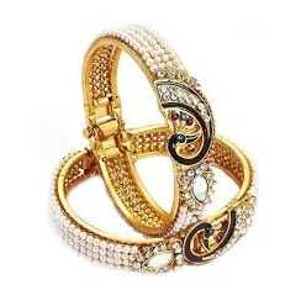 Modern Gold Peacock Bangle