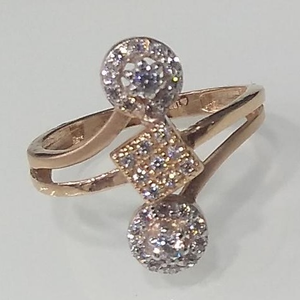 18KT rose gold ring for ladies LRG0788