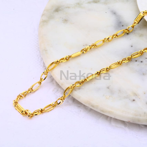 916 Gold CZ Hallmark Classic Mens Choco Chain