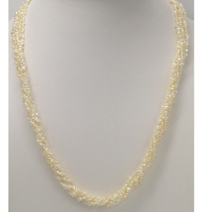 Sea Water Keshi White Flower Pearls Necklace 