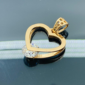 22ct gold pendent set heart shape design