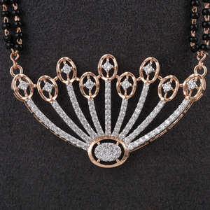 18kt rose gold designer diamond fancy mangals