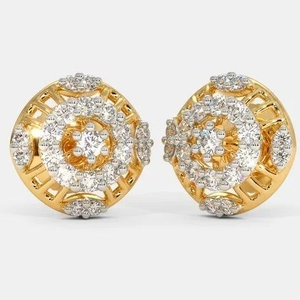 22 kt 916 gold cz diamond earring
