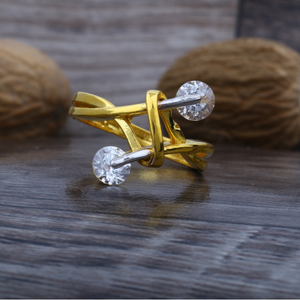 22kt cz gold solitaire diamond ring jj-005
