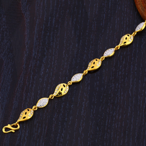 916 Gold Women's Fancy  Plain Bracelet LB329