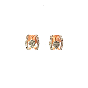 14kt diamond heart-shaped small studs earring