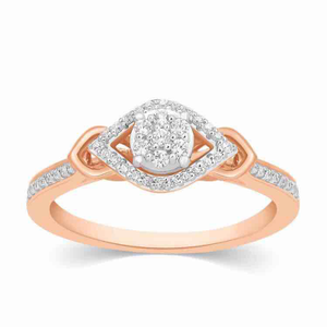 18KT Rose Gold Designer Diamond Ring