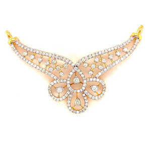 14k gold with natural diamond mangalsutra pen