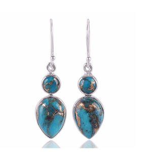 Blue Copper Turquoise Gemstone 925 Sterling S
