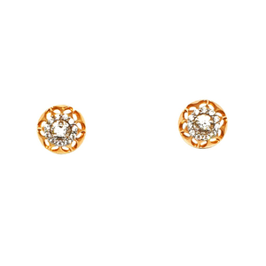 18K Rose Gold Round Shape Earrings MGA - BTG0