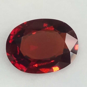 6.36ct oval brown hessonite-gomed