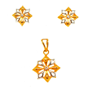 22K Gold Designer Pendant Set MGA - PTG0072