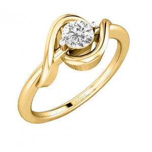 Twirl soltaire ring