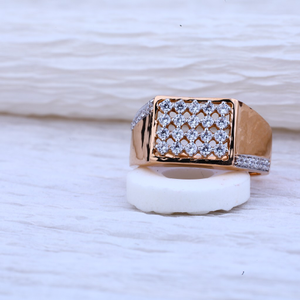 750 Rose Gold Hallmark Ring RMR47