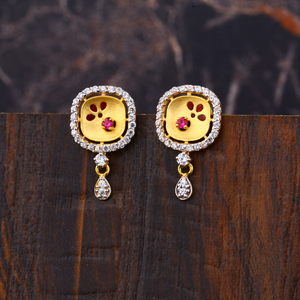 Ladies 916 Gold Diamond Earring -LFE267