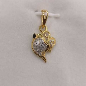 22KT Cz Gold Gents Casting Pendant