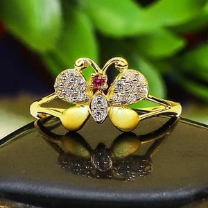 916 gold butterfly ladies ring lr-0032
