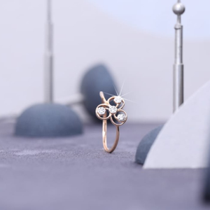 18 carat rose gold ladies rings RH-LR352