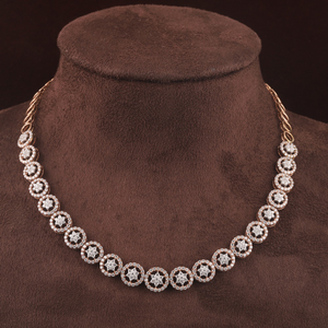 18KT Gold Fine Design Diamond Necklace