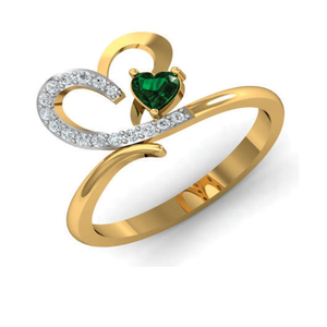 14kt gold heart shape ring
