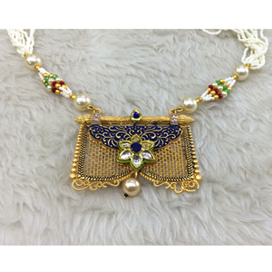 22KT Gold Antique Wedding Necklace RH-N002