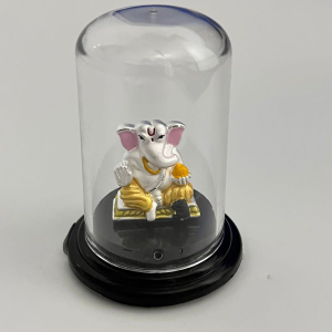 999 Silver Ganpati Bappa Emerald Idol