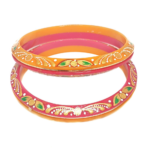 22k gold printed chudla bangles mga - cdg0027