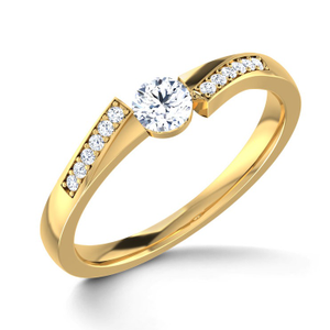 14kt round diamond ring