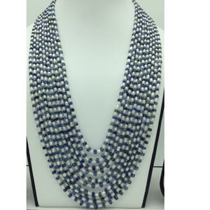 white pearls with sapphires 10 layers neck