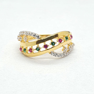 Gold 22.k Ladies Fancy Diamond Rings