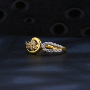 22KT Gold CZ Hallmark Delicate Ladies Ring LR