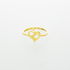 Delicate 22kt Gold Heart Ring