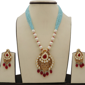 916 Gold Simple Pearl Light-weight Necklace S