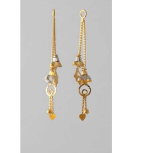 916 Gold Earrings Designer Casual Latkan