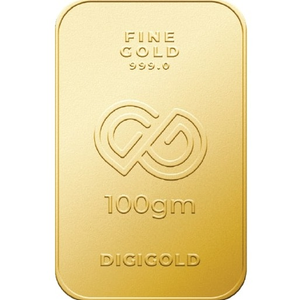 Digigold 100 gram gold mint bar 24k (99.9%)