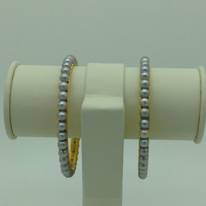 Grey Round&nbsp;Pearls Bangles JBG0078