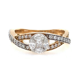 18kt / 750 rose gold engagement solitaire loo