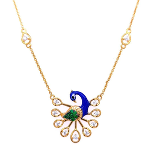 Magnificent Peacock Diamond Necklace