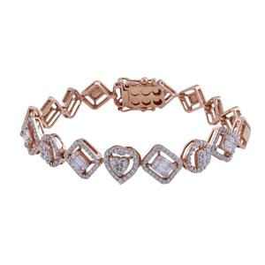 18K Rose Gold Lab Grown Diamond Bracelet