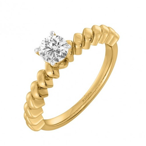 Braided solitaire ring