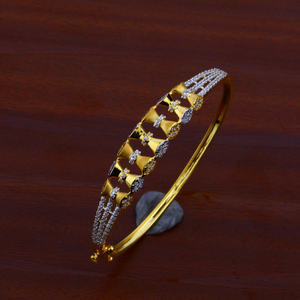 Ladies Gold Cz 18K Kada Bracelet-LKB45