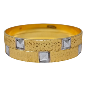 1 Gram Gold Forming Fancy Bangles MGA - BGE05