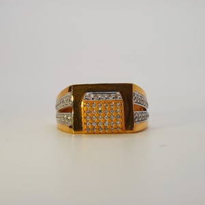 22 ct gold gents ring classic design