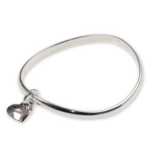 silver heart bracelet